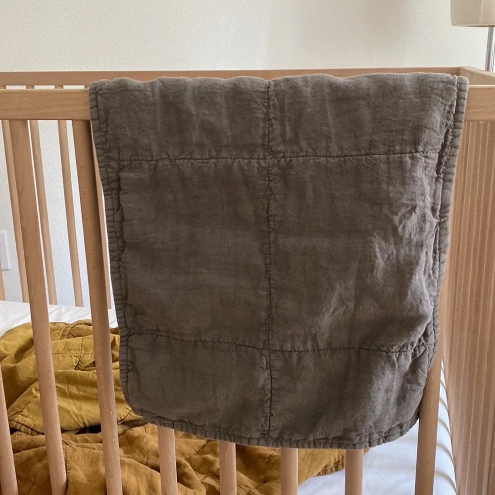 2 Restoration Hardware (NWOT+EUC) 14 x 22 Linen Quilted Lumbar Pillowcase